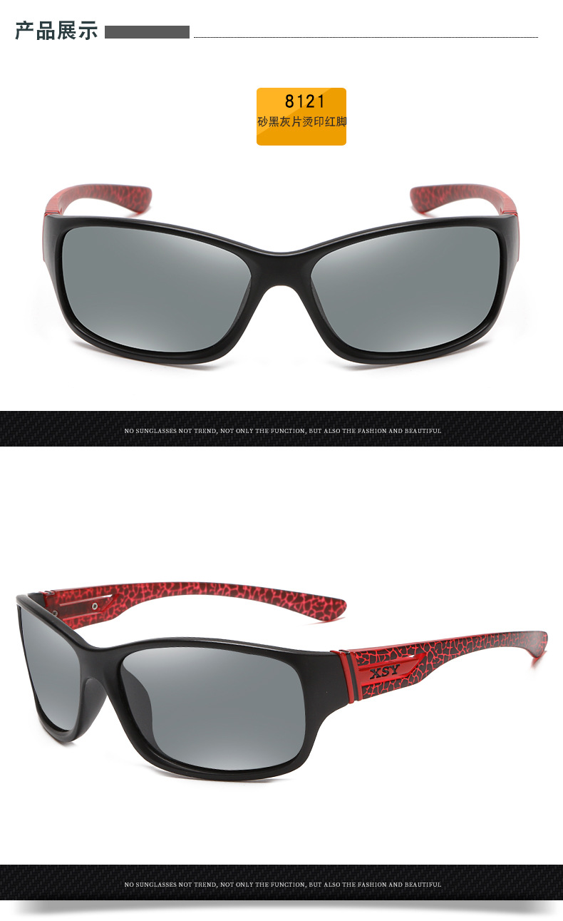 新款偏光太阳镜男自行车骑行眼镜防风墨镜户外运动眼镜8121Vr眼镜示例图6
