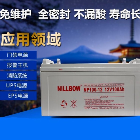 NILLBOW力宝蓄电池NP100-12全封闭阀控蓄电池UPS EPS 太阳能12V100Ah储能胶体蓄电池示例图2