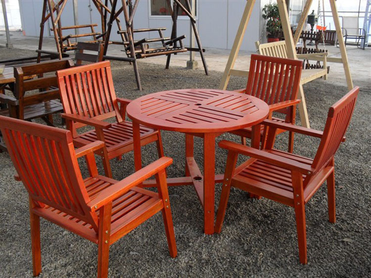 防腐木凳子碳化木制椅子景区园林桌凳 户外实木休闲座椅示例图8
