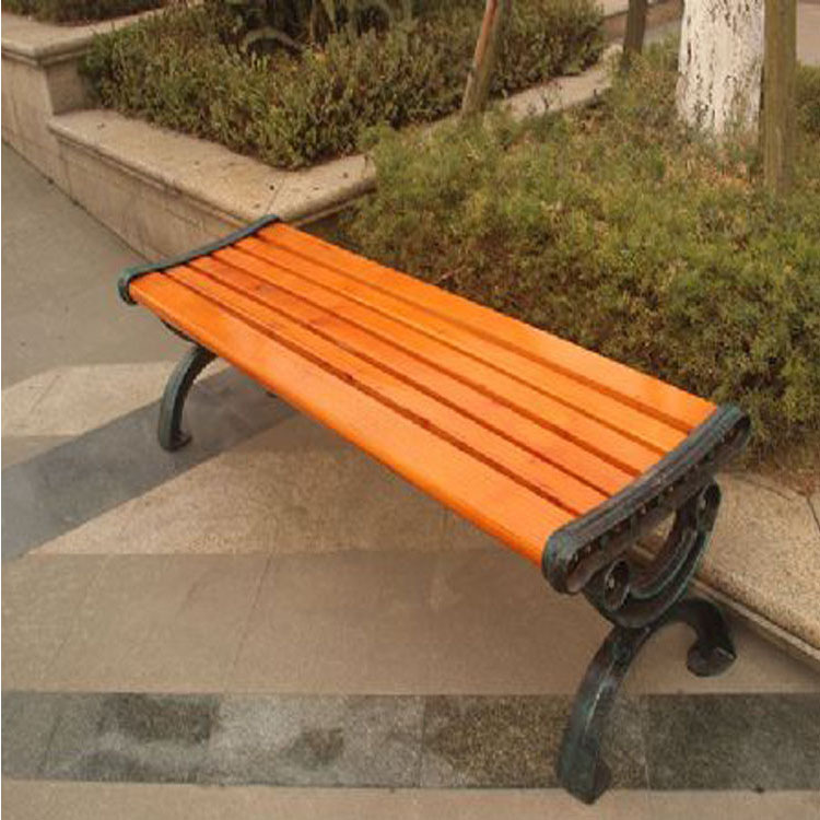 郑州户外公园椅长椅子休闲室外实木休息小区座椅防腐木靠背凳子示例图6