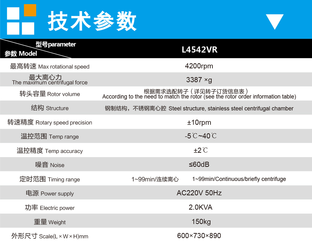 上海知信离心机 实验室离心机 低速冷冻离心机 L4542VR离心机示例图5