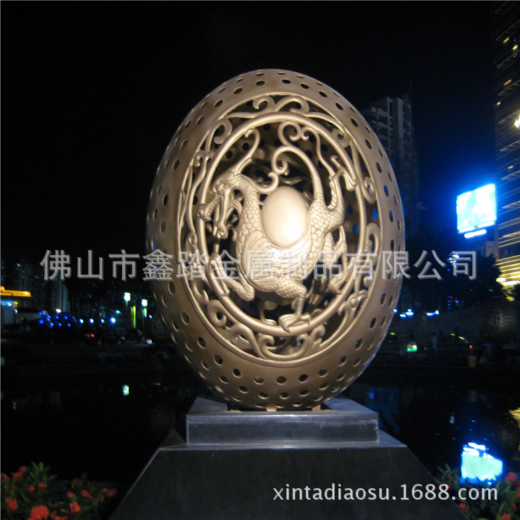 佛山广场金属不锈钢镂空球雕塑 定做价格 质量可靠示例图4