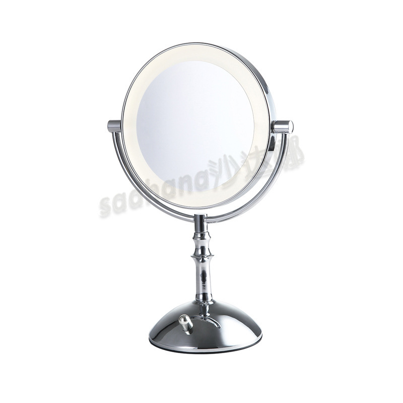 led台式双面镜 led化妆镜 带灯放大化妆镜 酒店工程镜 美容镜创意示例图7