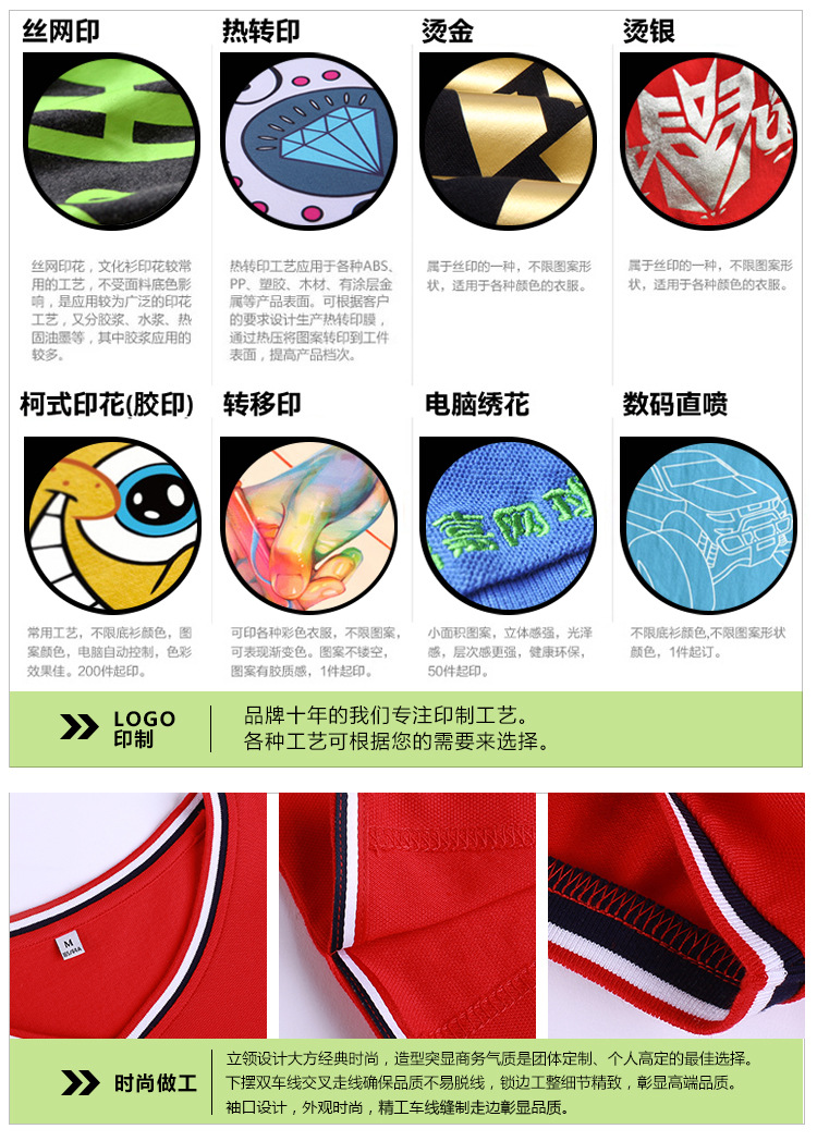 男女纯棉T恤150g V领短袖t恤定制logo印图鸡心领短袖定做班服团队示例图11