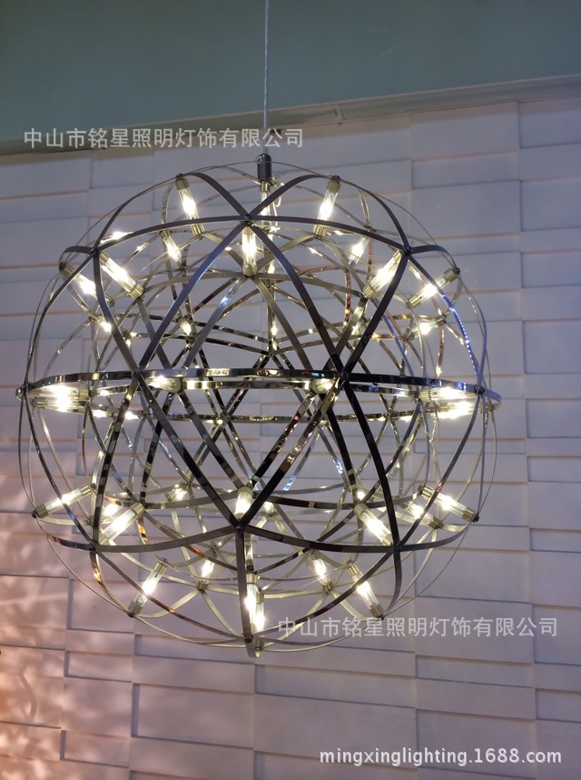 LED圆球灯 LED圆球装饰灯 发光圆球吊灯 创意软装灯具 LED吊灯具示例图14