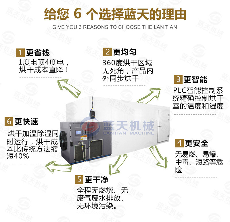 虫草花烘干机 节能环保金虫草箱式干燥机 热风循环冬虫花烘干箱示例图7