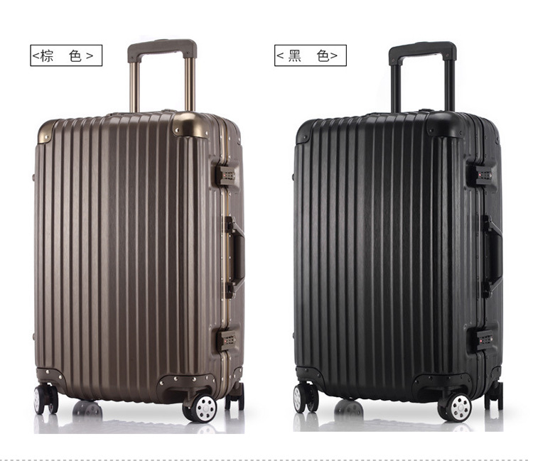 定制铝框拉杆箱印图案logo20/24/26寸防划行李箱韩版万向轮旅行箱示例图20