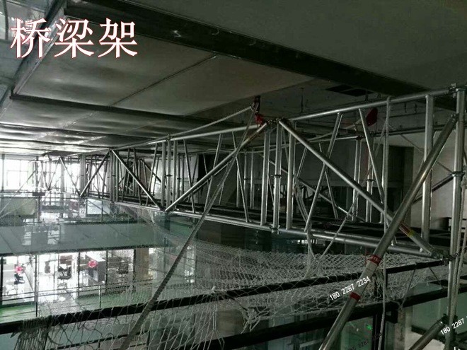 定制铝合金脚手架移动铝合金工作台铝合金桥梁架 可绕开障碍物示例图7