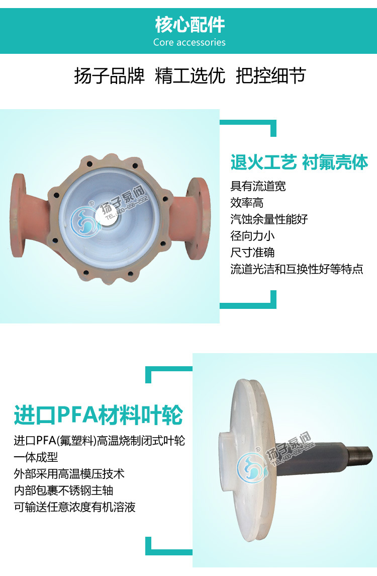 氟塑料管道泵32GD-32F耐腐蚀管道离心泵 立式离心泵 化工管道泵示例图7