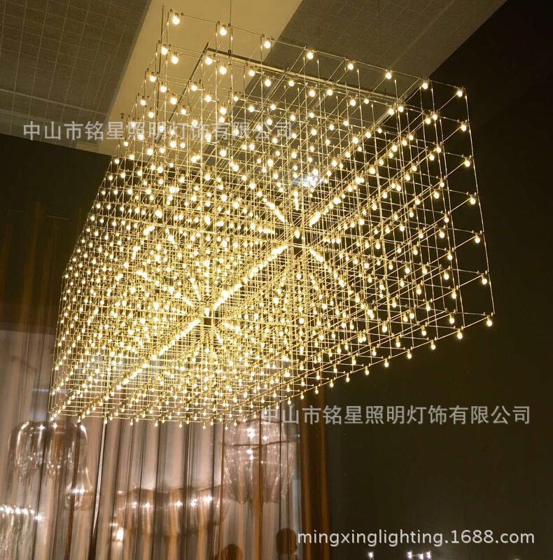 定制国外设计后现代家具展厅装饰灯LED不锈钢框架设计新款灯厂家示例图9