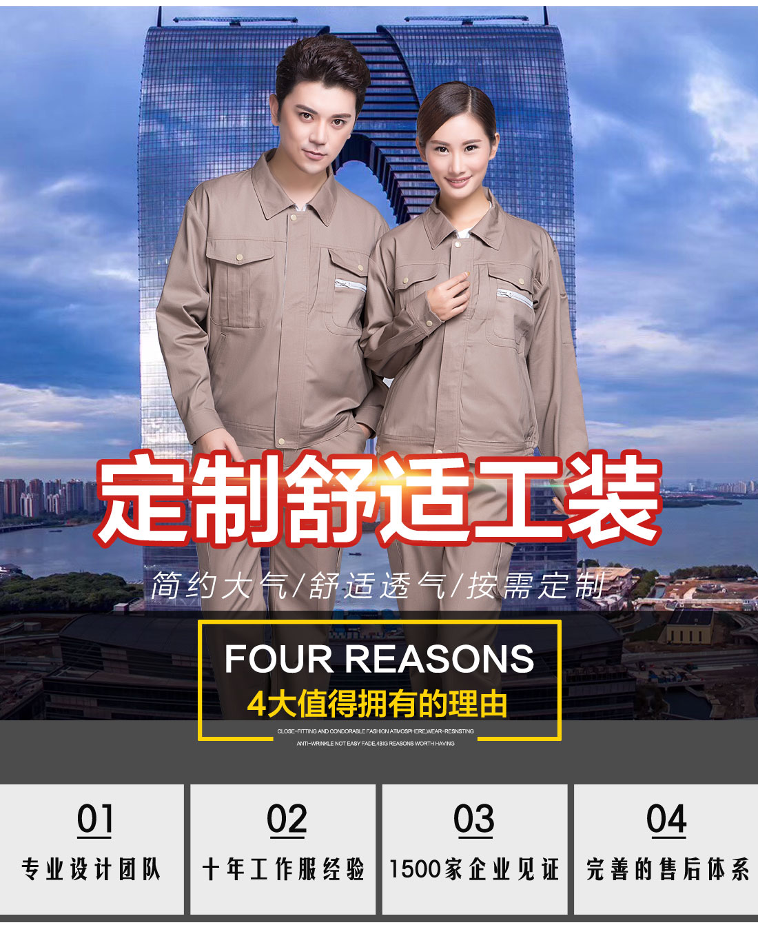 鹰诺达建筑工人工作服款式图片展示