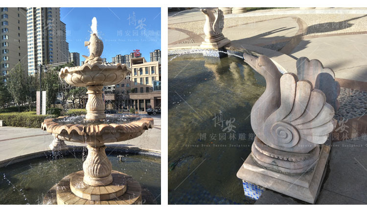 厂家设计定制各类石头喷泉景观喷水雕塑小区商场广场水景装饰示例图6