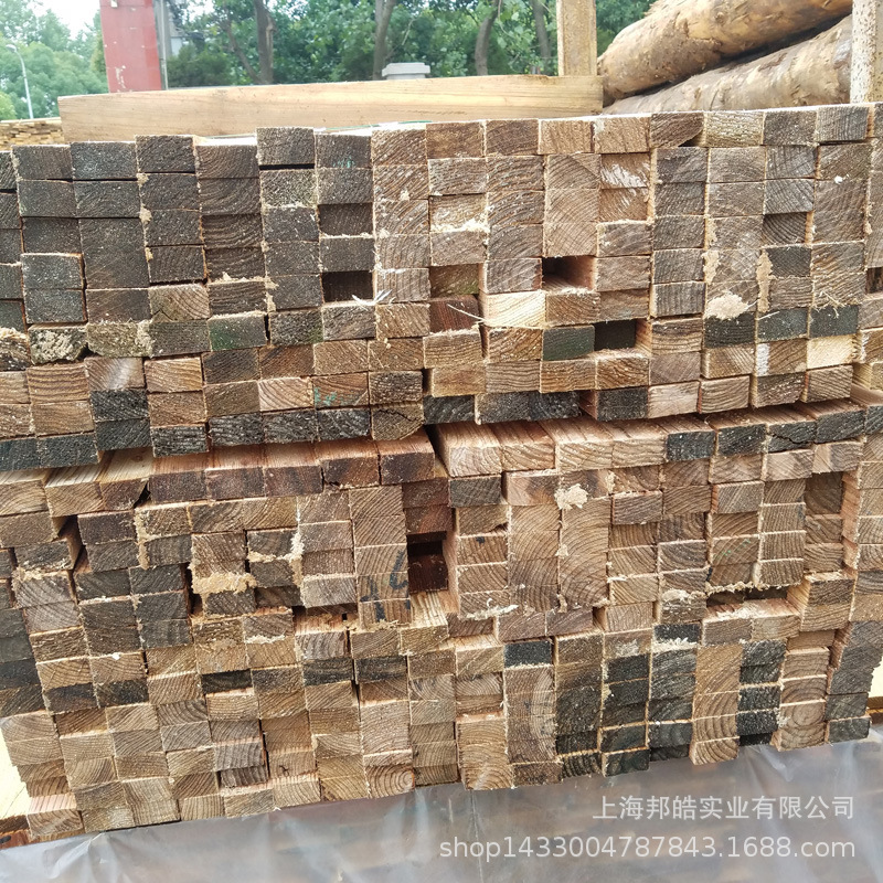 上海木材厂家批发杉木木方 原木定做规格木料示例图4