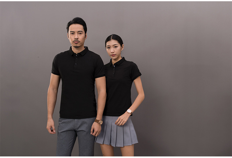 夏季新款翻领公司团体文化衫T恤同学聚会班服POLO衫订做厂家批发示例图11
