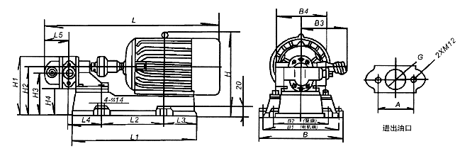 KCBQB KCB系列齿轮泵 不锈钢可调速齿轮泵 防爆铸铁齿轮油泵示例图12