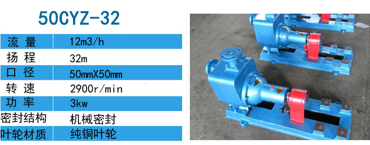 溶剂油输送泵50CYZ-20汽油输送泵流量18m3/h,扬程20米示例图1