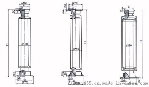 ZSW-10-35-110KV瓷瓶棒型支柱绝缘子示例图3