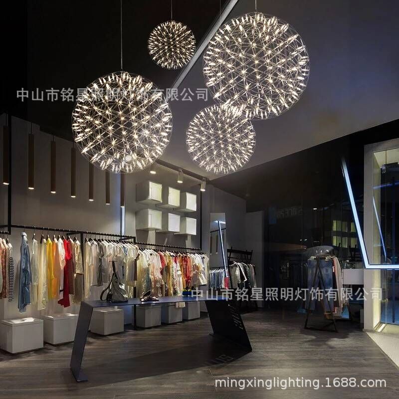 荷兰moooi火花球工程灯 酒店大厅吊灯 新款餐厅服装店烟火球吊灯示例图10