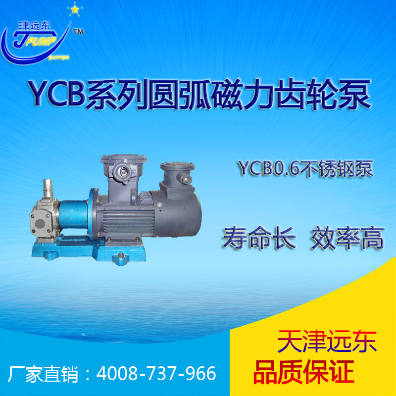 天津远东 YCB-0.6不锈钢圆弧磁力泵  不锈钢磁力泵 厂家直销示例图1