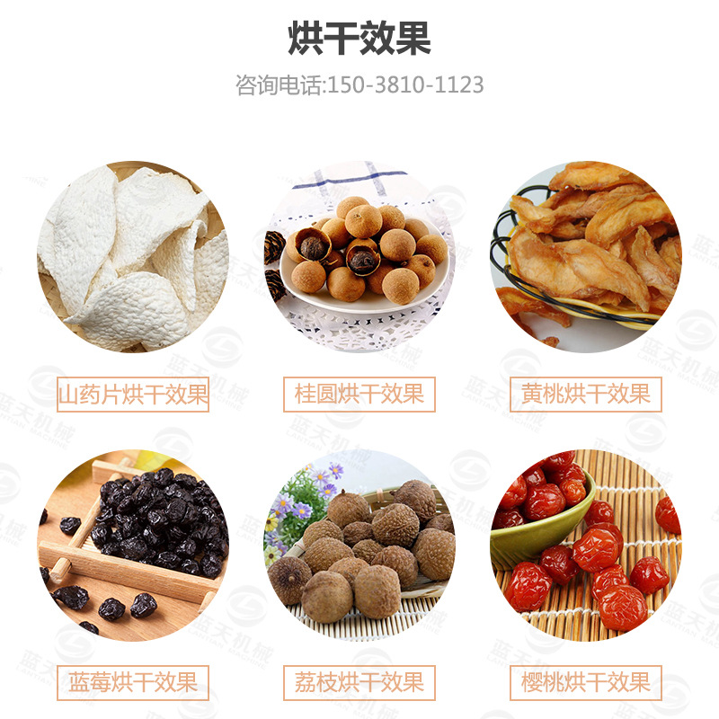 蓝天山药片烘干机 山药淮山烘干机 焦作山药烘干机 山药烘干设备示例图15