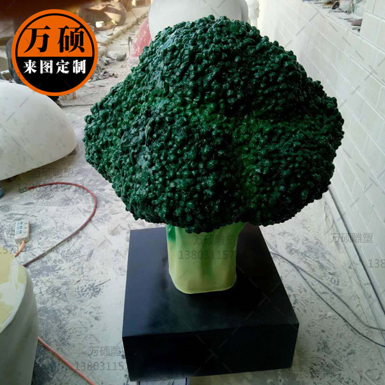 玻璃钢果蔬雕塑 农贸市场蔬菜水果雕塑装饰摆件 菜花青椒白菜雕塑示例图6