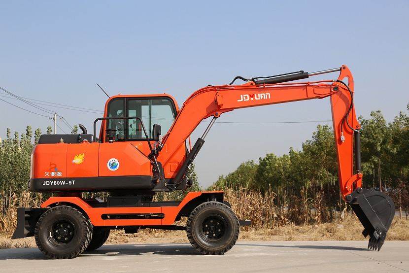 广东小型轮式挖掘机厂家直销  久鼎源JDY80W-9T小挖机价格示例图2