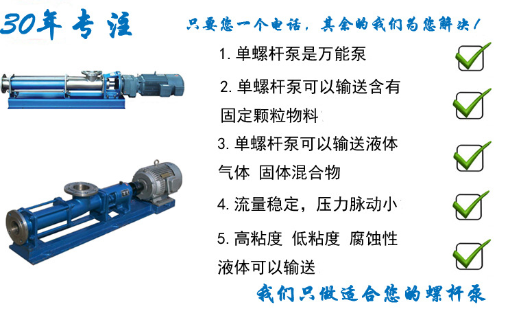 G70-1V-W110单螺杆泵污水泥浆泵抓好每一到工序，做好每一件产品示例图5