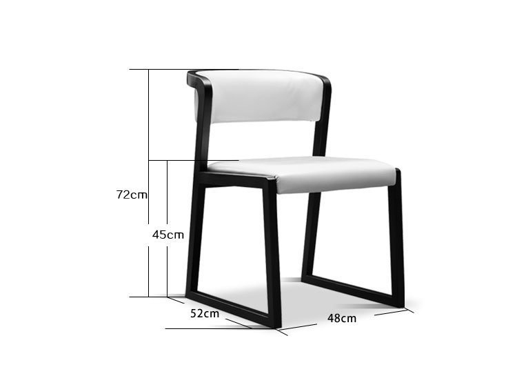 定做主题餐厅实木靠背椅酒店西餐厅设计师椅北欧简约咖啡厅椅厂家示例图3