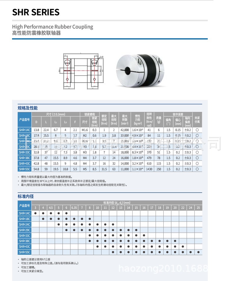 韩国成一 SUNGIL  SIM高性能防震橡胶联轴器  货期快 SHR-55C示例图2