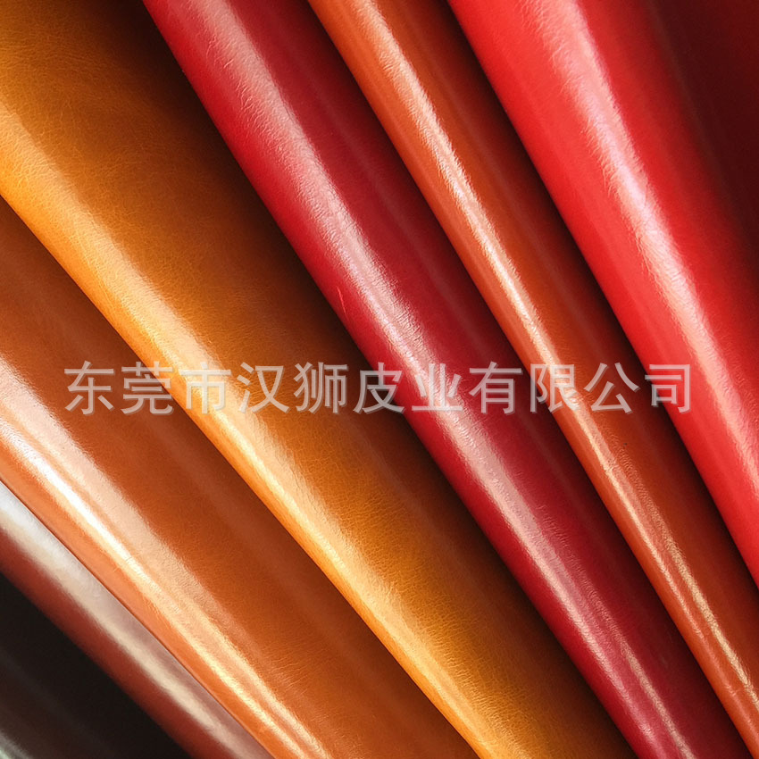 油蜡头层牛皮 复古彩色亮面欧美油皮箱包皮具手机套真皮皮料批发示例图15