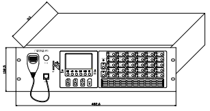 泰和安HY5723D型广播控制盘/MP3外形尺寸图
