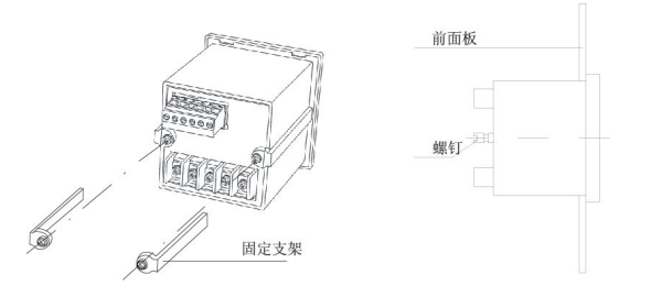 进深98mm PZ72L-AV3 嵌入式安装 安科瑞三相电压表示例图9