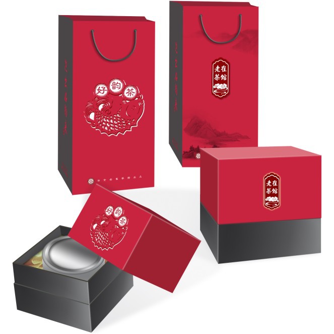 南京雨花茶包装盒 茶叶礼品包装盒 茶叶盒包装加工制作示例图3