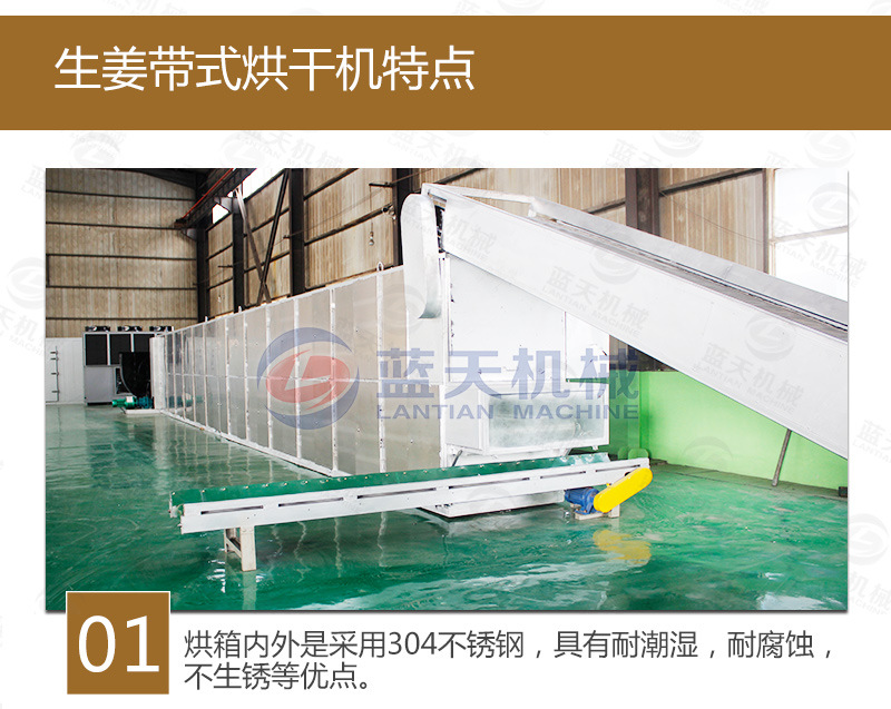 大型网带生姜烘干机 多层带式姜片干燥机 姜黄大姜网带式烘干设备示例图8