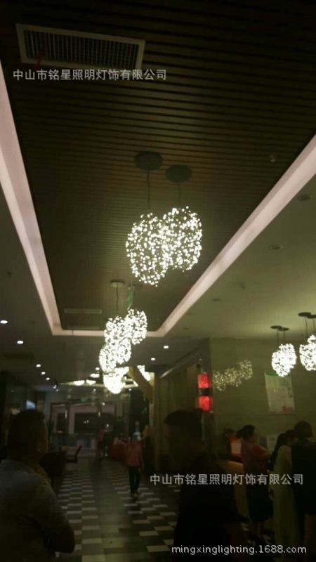 椭圆火花灯 时尚LED火花吊灯 餐厅卡座 酒吧大厅 咖啡厅过道吊灯示例图9