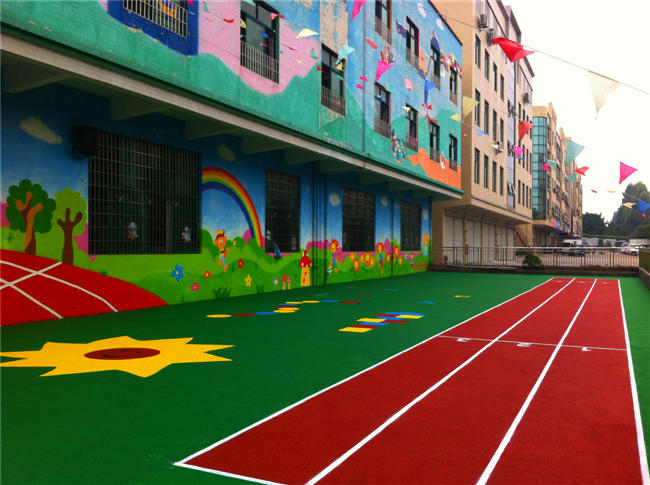 塑胶跑道,幼儿园塑胶跑道地面,epdm幼儿园塑胶跑道场地,儿童 塑胶跑道,Sinwe/鑫威体育示例图9
