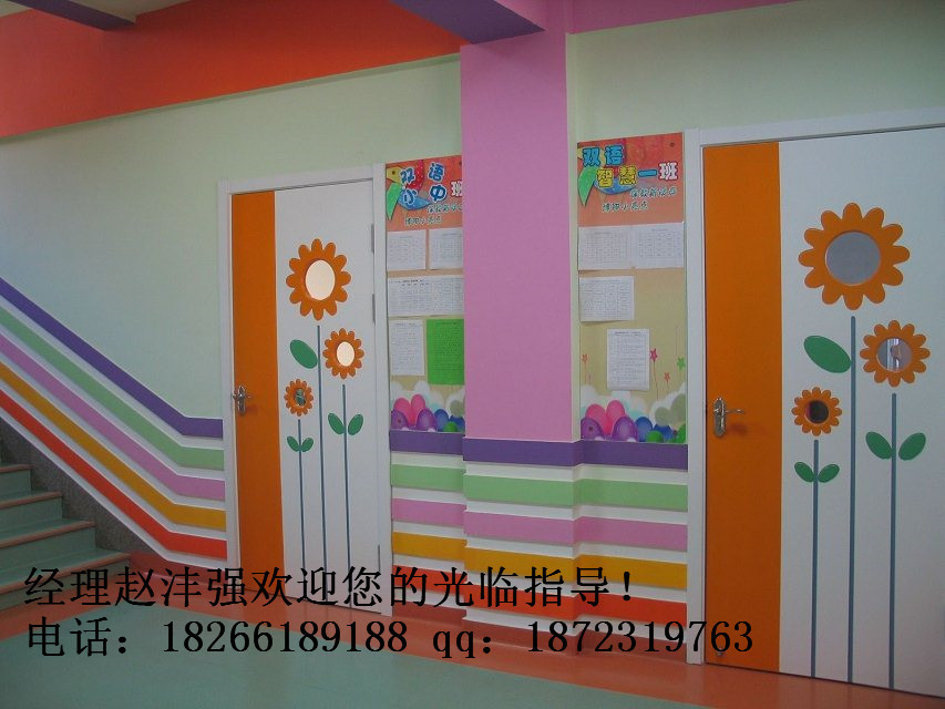 广东幼儿园 教室门 幼儿园教室门尺寸 卡通幼儿园教室门示例图1