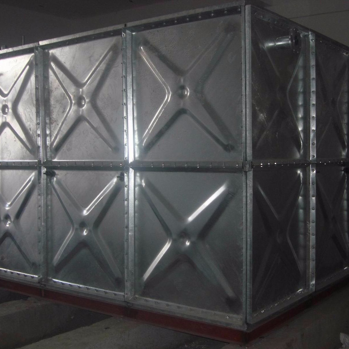 玻璃钢拼装水箱 霈凯 不锈钢消费水箱摆放标准图片
