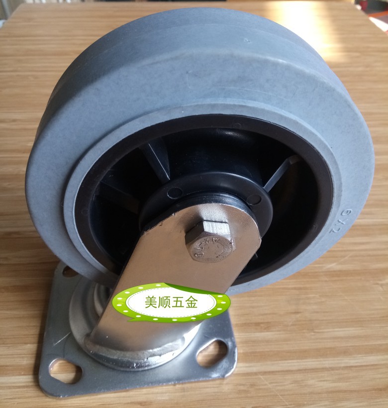 生产厂家直供6*2寸不锈钢重型灰色导电防静电万向轮示例图1