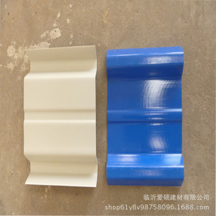 厂家直销 青岛防腐瓦 PVC塑钢瓦 APVC优质树脂瓦 防腐屋面波浪瓦示例图8