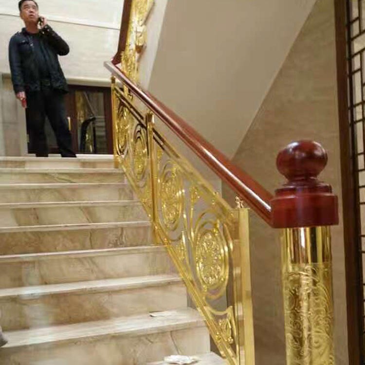 福安铜楼梯厂家 大盘铝艺楼梯扶手系列新亮相图片