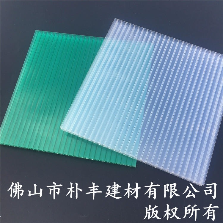 阳光板雨棚 10mm透明带UV涂层阳光板 全新聚碳酸酯原料制造