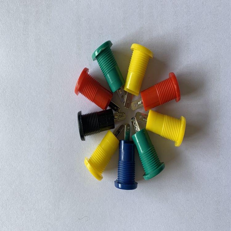 双圈插座 高教电工实训台配套双圈插座 护套式连接线  颜色 红 绿 黑 黄 蓝 五色可选