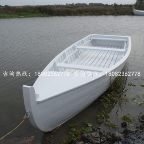 木船定制  欧式仿古木船 单双人手划船 水上观光船景区旅游船