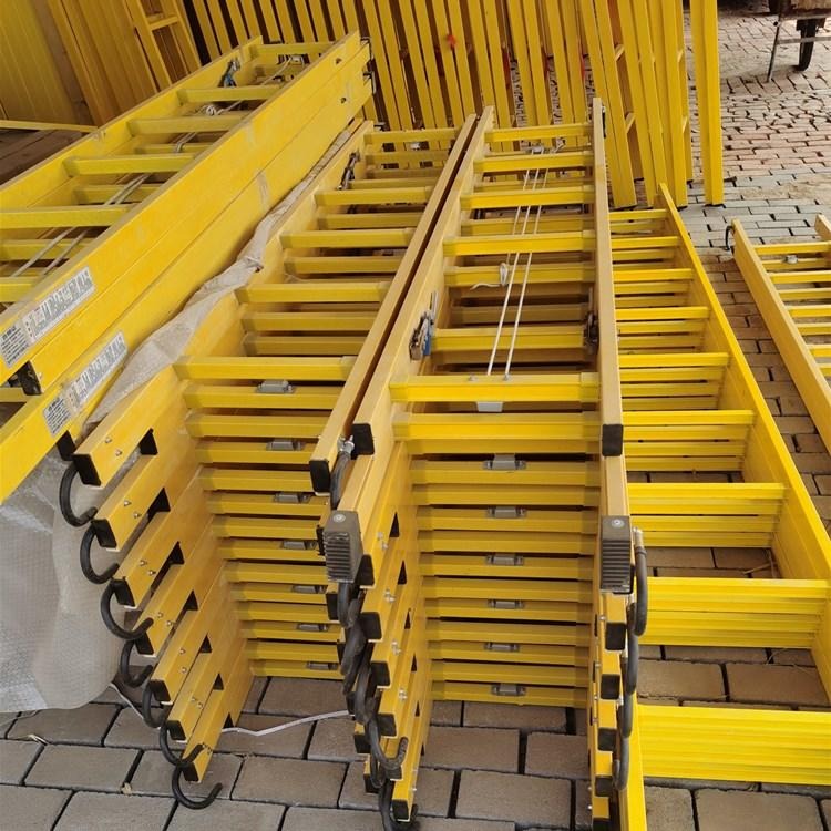 玻璃钢伸缩梯厂家批发 英威电力安全辅助梯子 JYT 绝缘高压梯