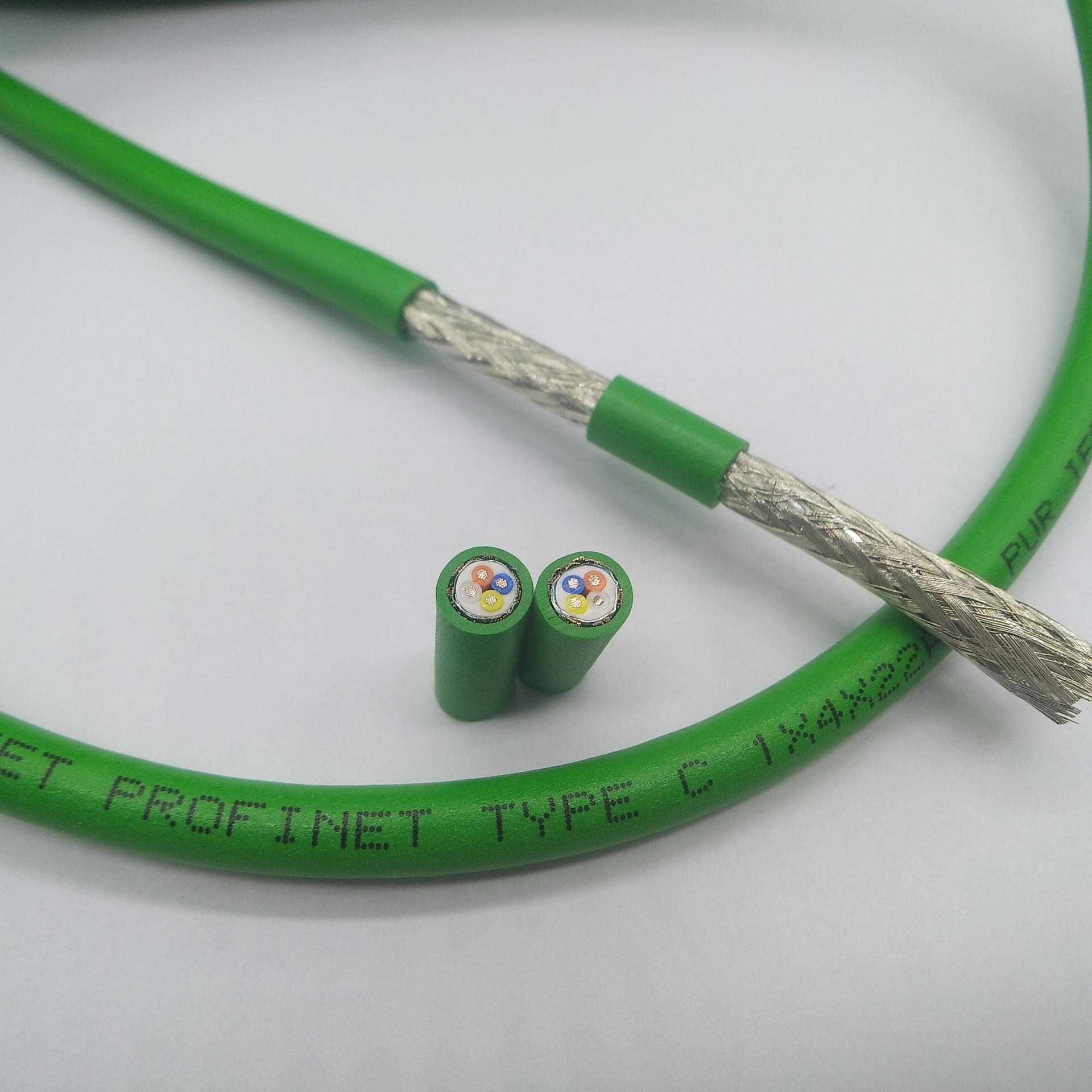 工业Profinet接头插头RJ45 M12以太网电缆拖链屏蔽网线  TYPE C型