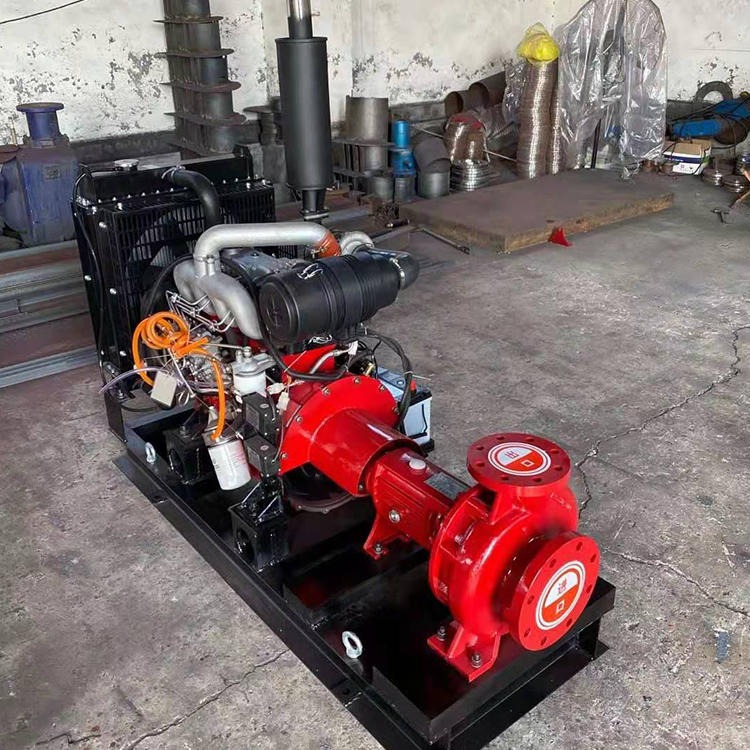 奥莱柴油消防机组 柴油多级消防泵组 单吸式消防泵