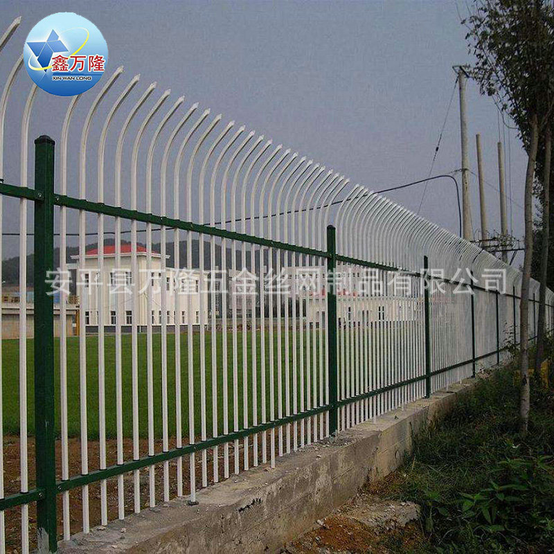 加工定制 双横栏锌钢护栏 锌钢围墙护栏 双横栏围场栏杆示例图8