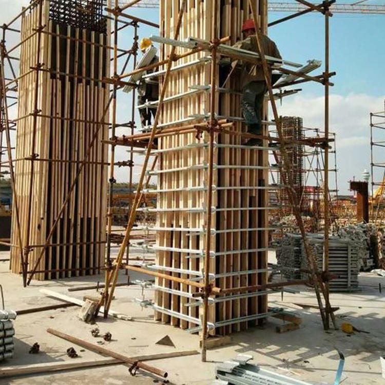 方柱抱箍 柱子加固件价钱一套 新型方柱扣 松茂建材