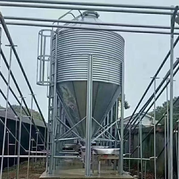 养殖设备猪场自动化喂料 热镀锌塞盘、绞龙全自动料塔料线风华养殖设备